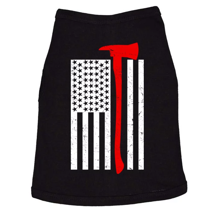 Firefighter Axe American Flag Doggie Tank