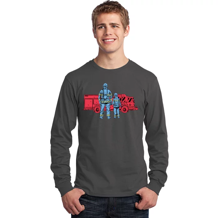 Firefighter Father And Son Long Sleeve Shirt