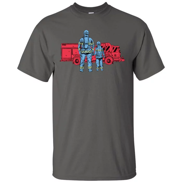 Firefighter Father And Son Tall T-Shirt