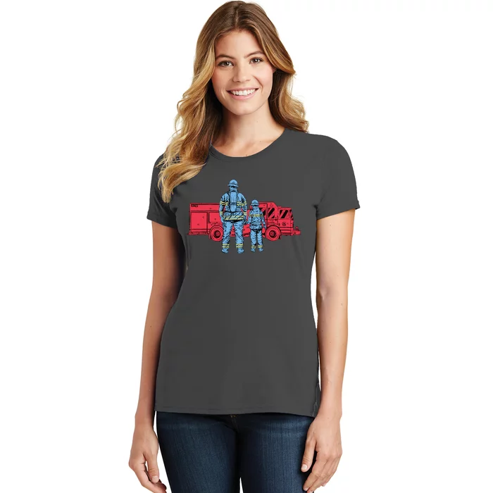 Firefighter Father And Son Women's T-Shirt