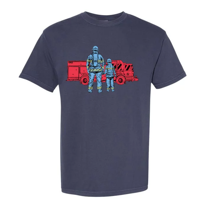 Firefighter Father And Son Garment-Dyed Heavyweight T-Shirt