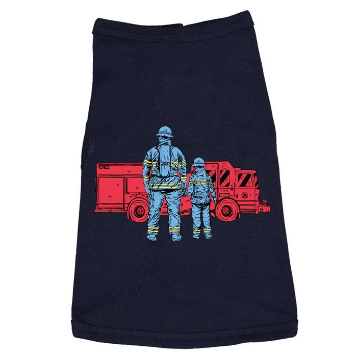 Firefighter Father And Son Doggie Tank