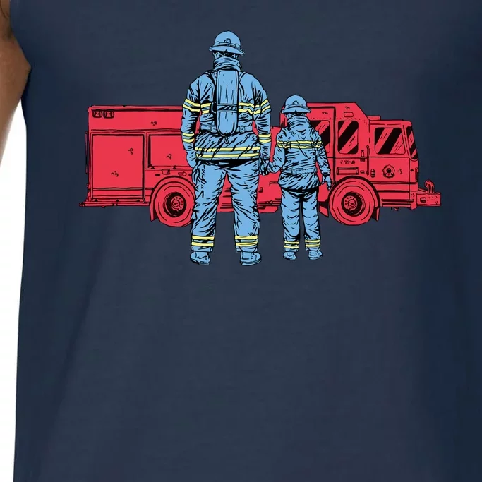 Firefighter Father And Son Comfort Colors® Tank Top