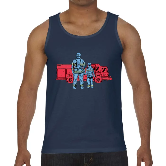 Firefighter Father And Son Comfort Colors® Tank Top