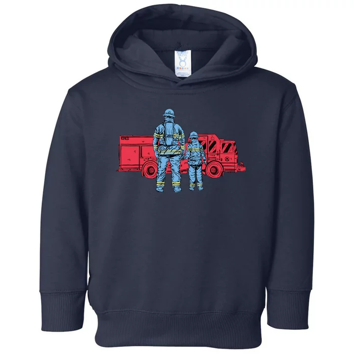 Firefighter Father And Son Toddler Hoodie