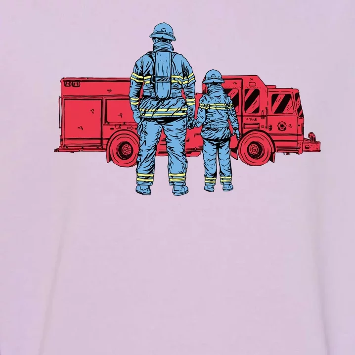 Firefighter Father And Son Garment-Dyed Sweatshirt