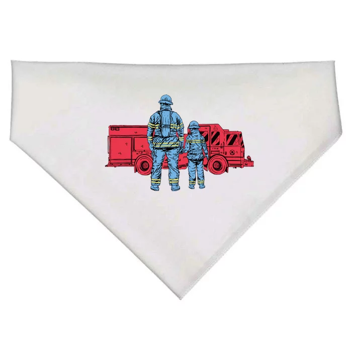 Firefighter Father And Son USA-Made Doggie Bandana