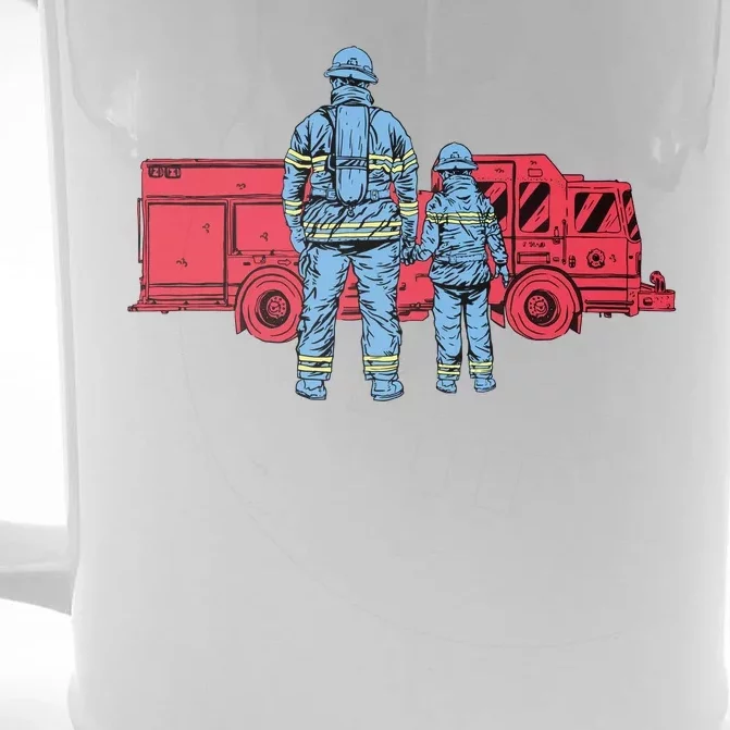 Firefighter Father And Son Front & Back Beer Stein