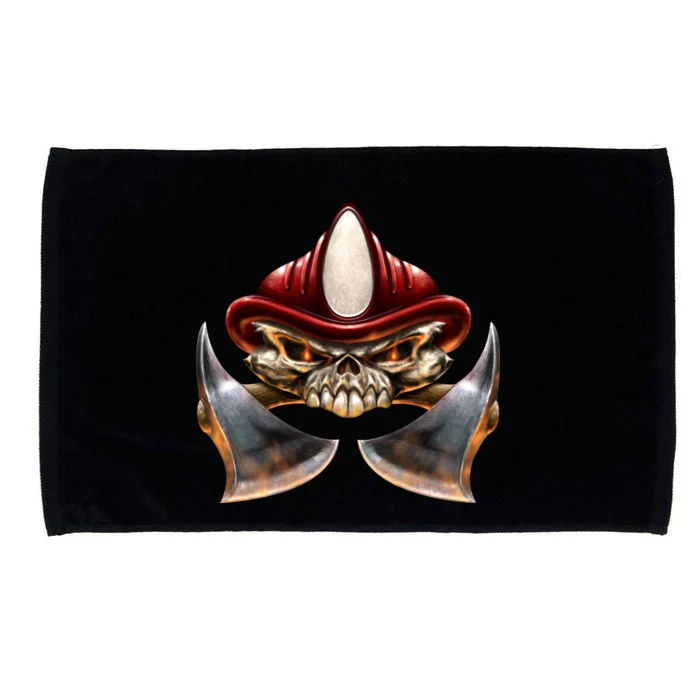 Firefighter Fire Skull Axe Microfiber Hand Towel