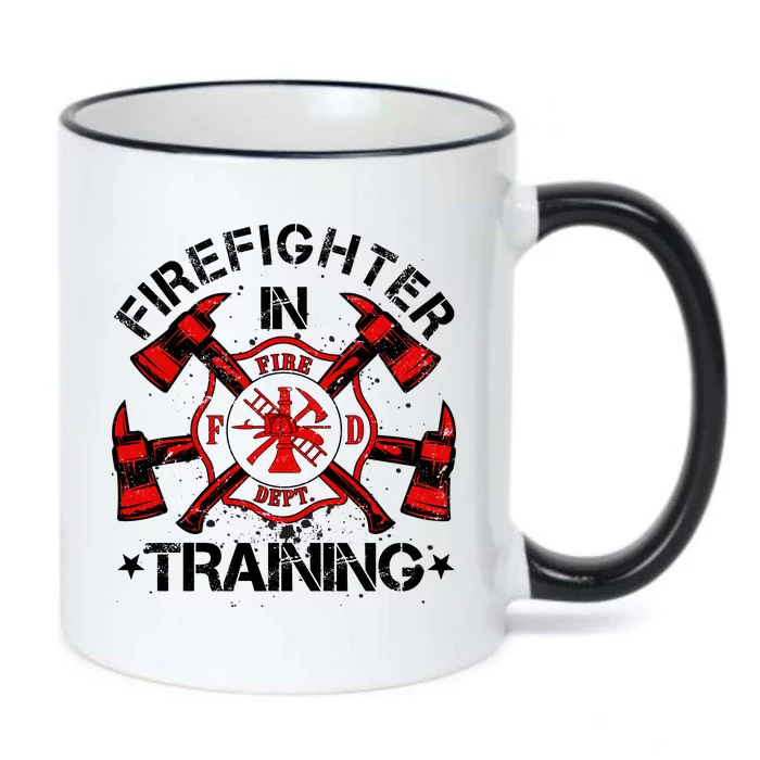 Firefighter In Training Black Color Changing Mug