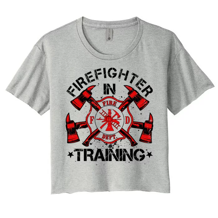 Firefighter In Training Women's Crop Top Tee