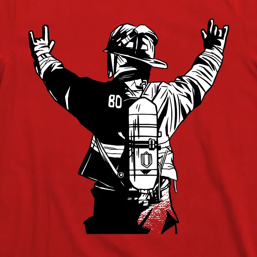 Firefighter Rock Hands T-Shirt