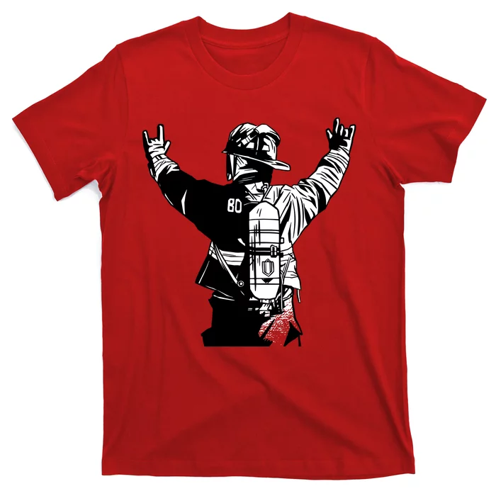 Firefighter Rock Hands T-Shirt