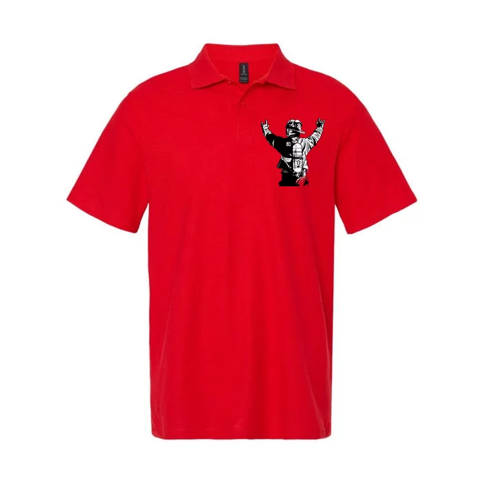 Firefighter Rock Hands Softstyle Adult Sport Polo