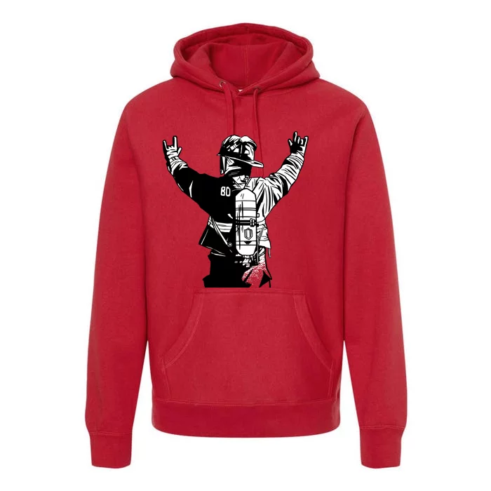 Firefighter Rock Hands Premium Hoodie