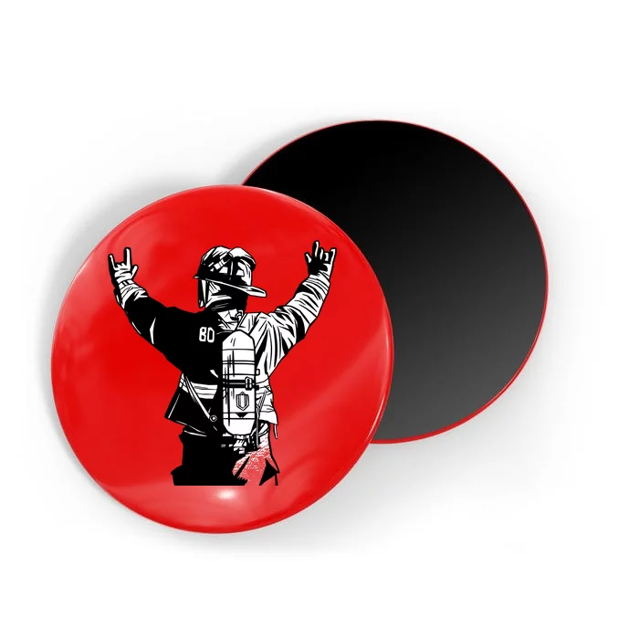 Firefighter Rock Hands Magnet