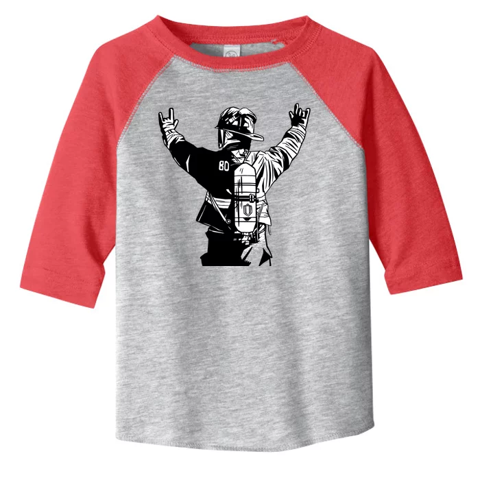 Firefighter Rock Hands Toddler Fine Jersey T-Shirt