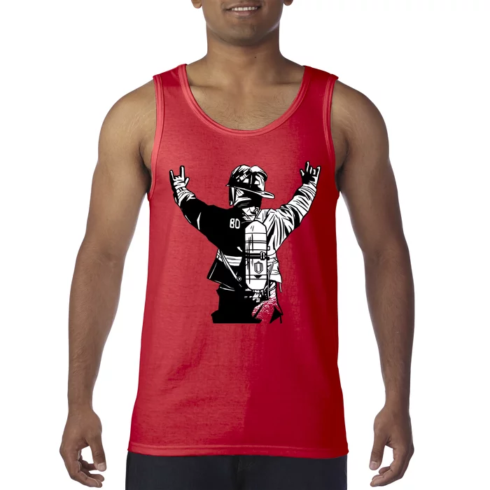 Firefighter Rock Hands Tank Top