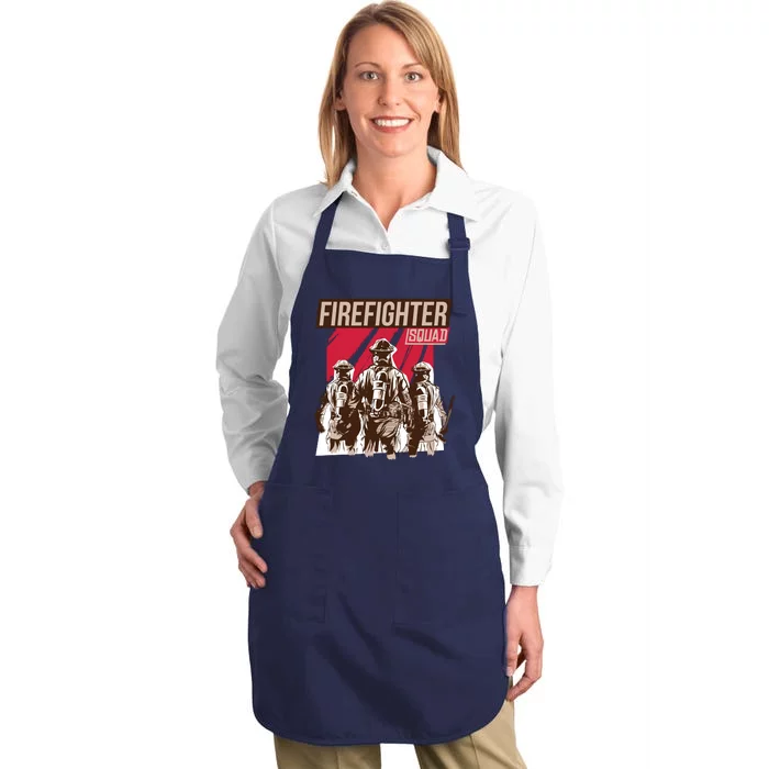 Firefighter Squad Full-Length Apron With Pocket