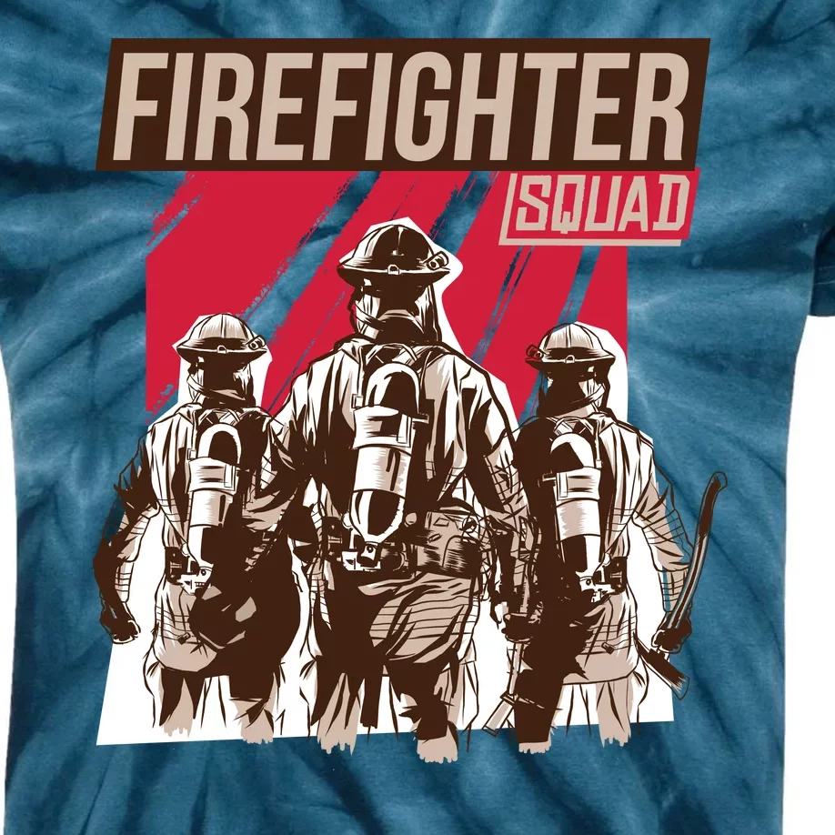 Firefighter Squad Kids Tie-Dye T-Shirt