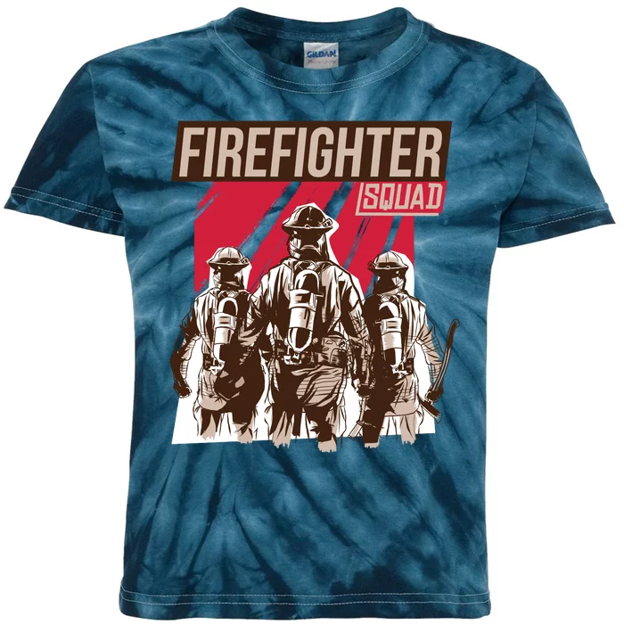 Firefighter Squad Kids Tie-Dye T-Shirt