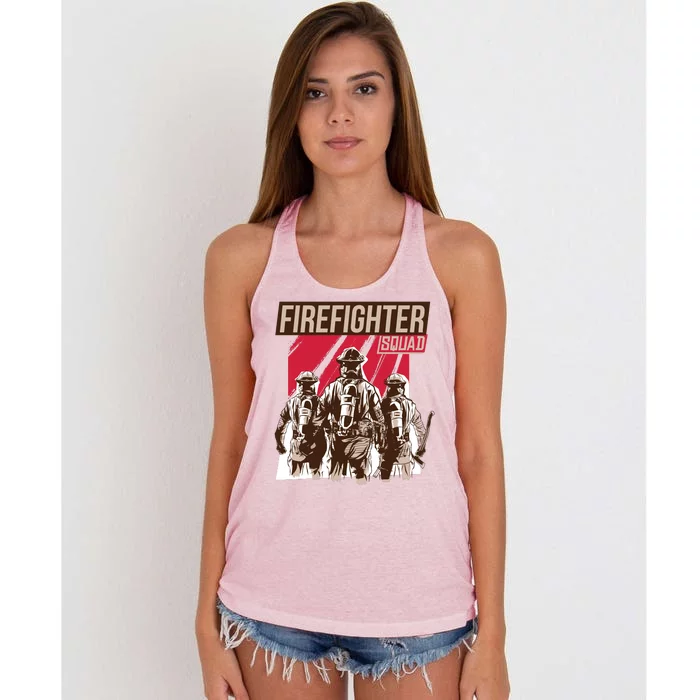 Firefighter Squad Women's Knotted Racerback Tank