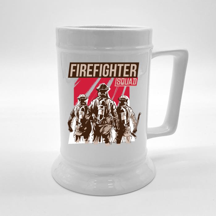 Firefighter Squad Front & Back Beer Stein