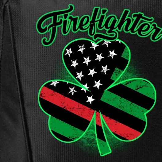 Firefighter St. Patrick's Day Red Line Clover City Backpack