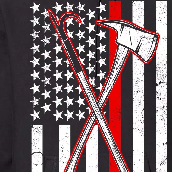 Firefighter US Flag Thin Red Line Premium Hoodie