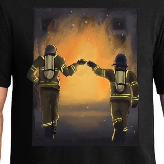 Firefighters Fist Bump Pajama Set