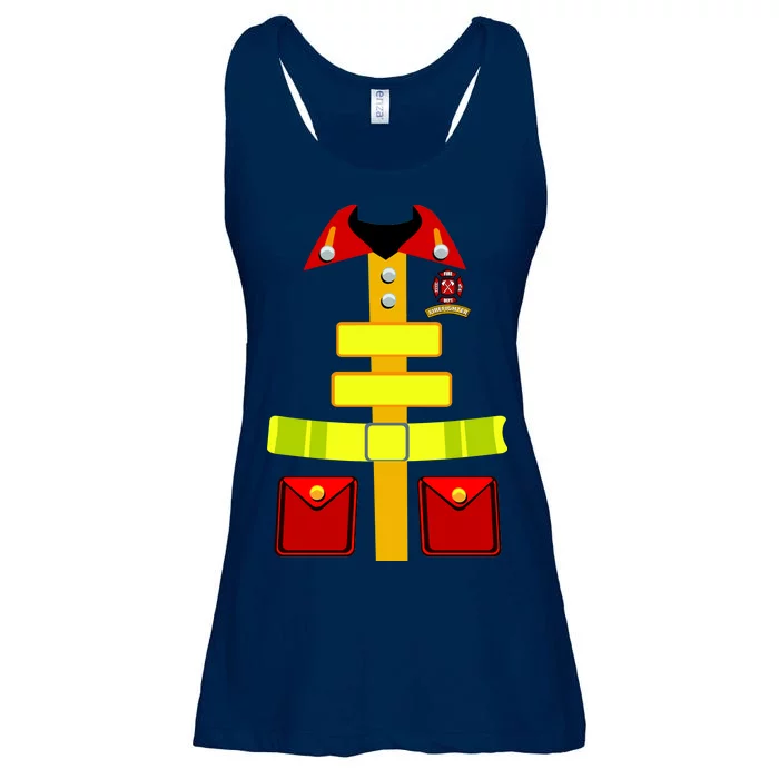 Fireman Costume Firefighter Halloween Uniform Ladies Essential Flowy Tank