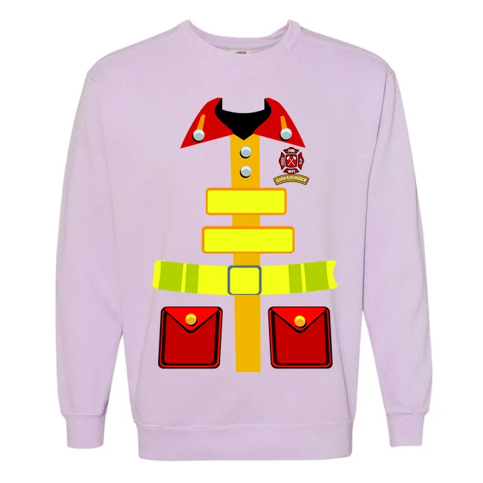 Fireman Costume Firefighter Halloween Uniform Garment-Dyed Sweatshirt