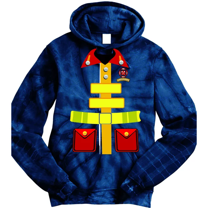 Fireman Costume Firefighter Uniform Tie Dye Hoodie