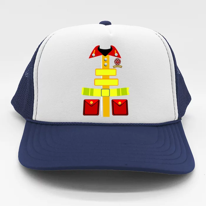 Fireman Costume Firefighter Uniform Trucker Hat