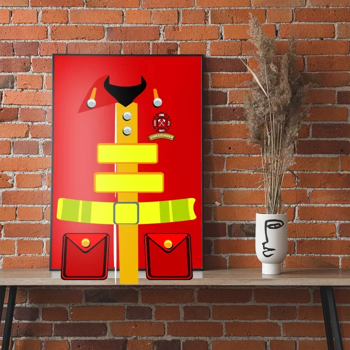 Fireman Costume Firefighter Uniform Poster