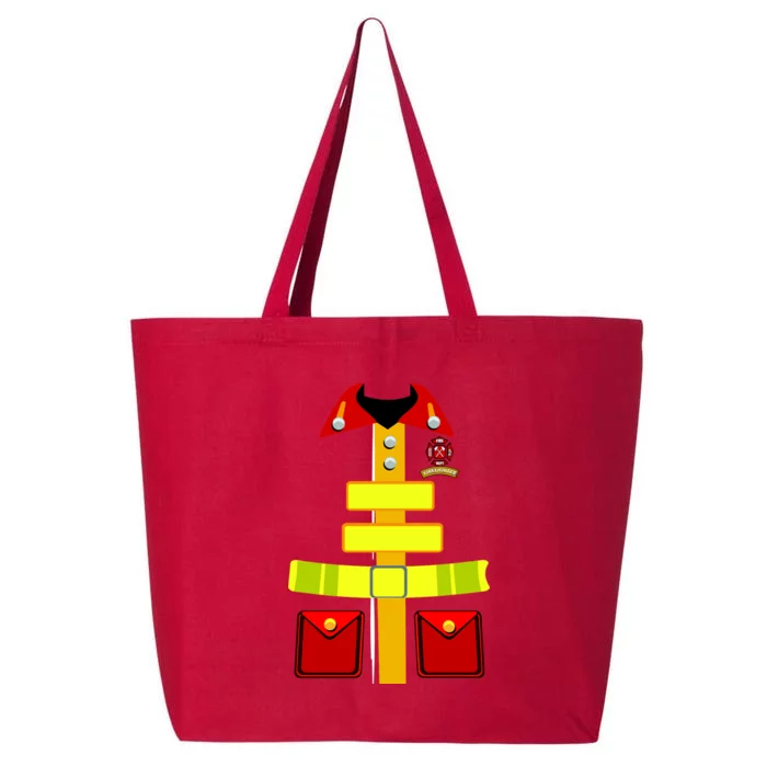 Fireman Costume Firefighter Uniform 25L Jumbo Tote