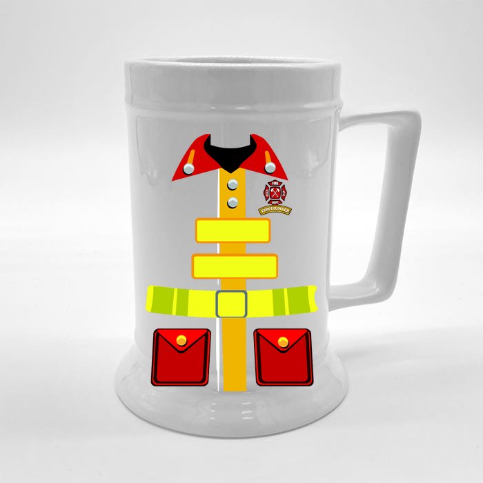 Fireman Costume Firefighter Uniform Front & Back Beer Stein