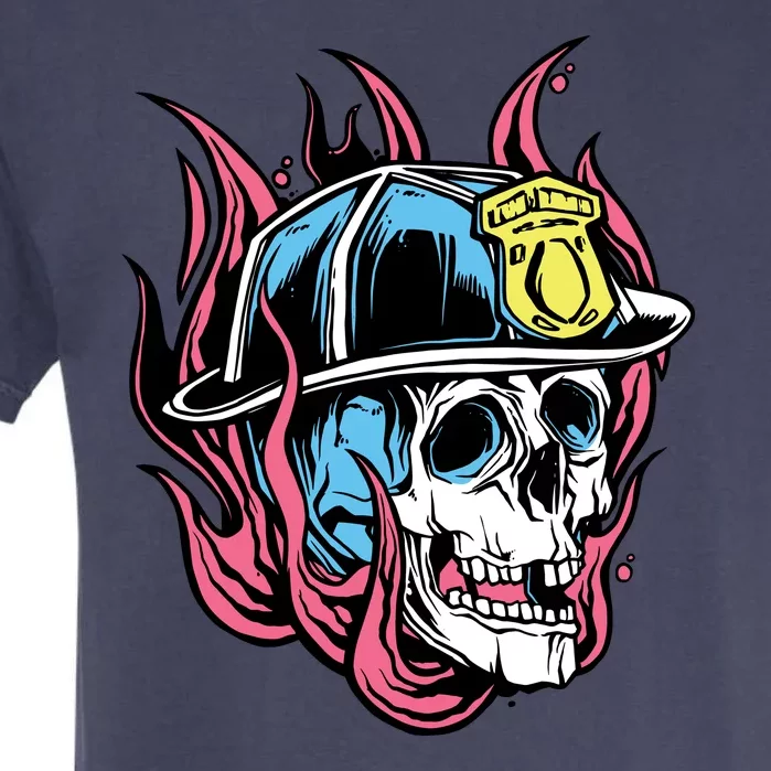 Fireman Skull Flame Garment-Dyed Heavyweight T-Shirt