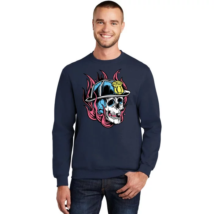 Fireman Skull Flame Sweatshirt