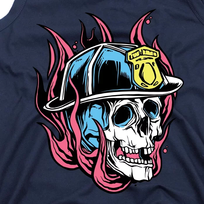 Fireman Skull Flame Tank Top