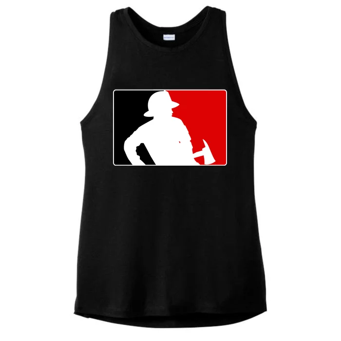 Fireman Team Logo Ladies Tri-Blend Wicking Tank