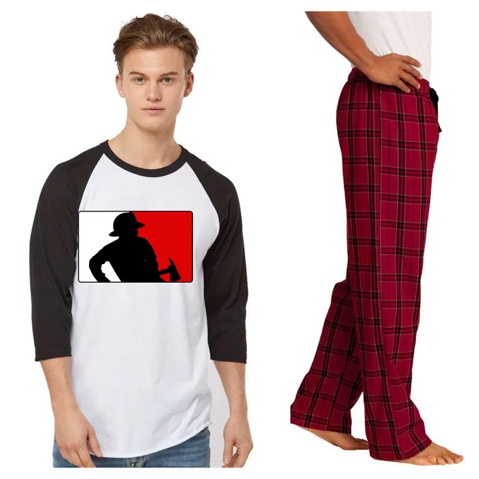 Fireman Team Logo Raglan Sleeve Pajama Set