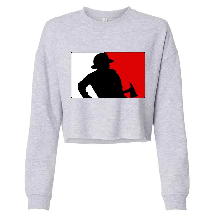 Fireman Team Logo Cropped Pullover Crew