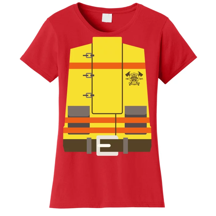 Fireman Uniform Costume Women's T-Shirt