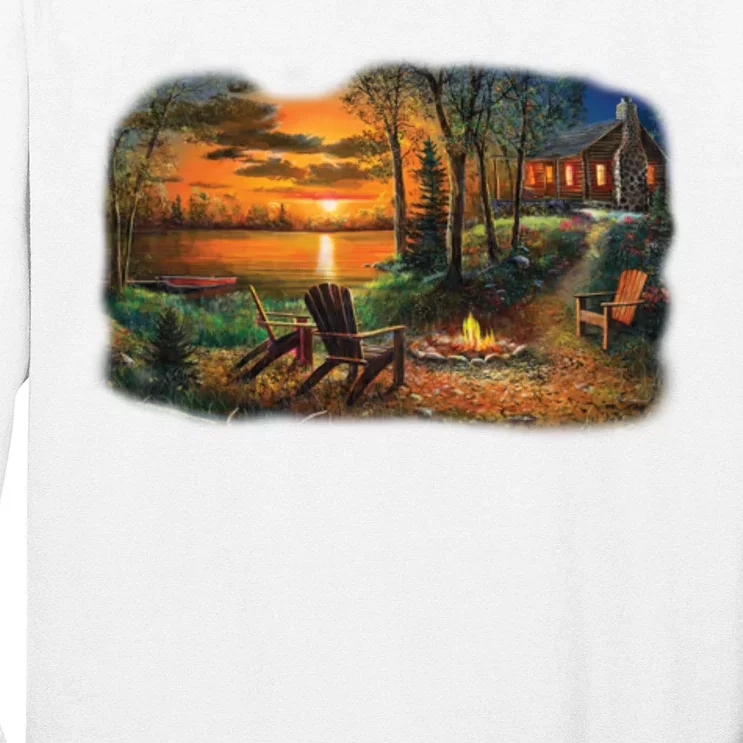 Fireside Scene Long Sleeve Shirt