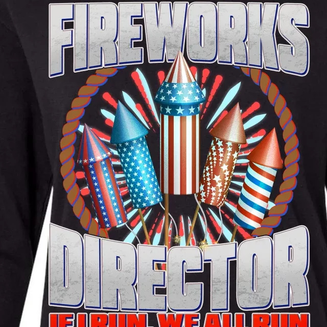 Fireworks Director If I Run, We All Run Womens Cotton Relaxed Long Sleeve T-Shirt