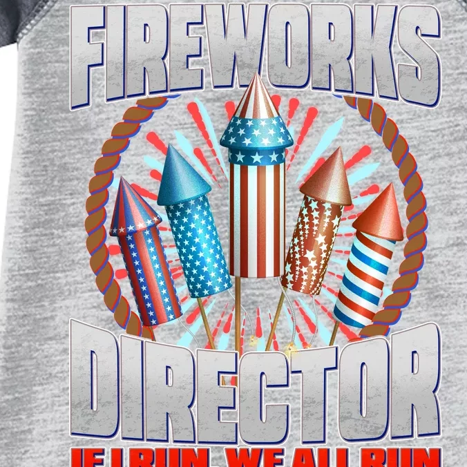 Fireworks Director If I Run, We All Run Infant Baby Jersey Bodysuit