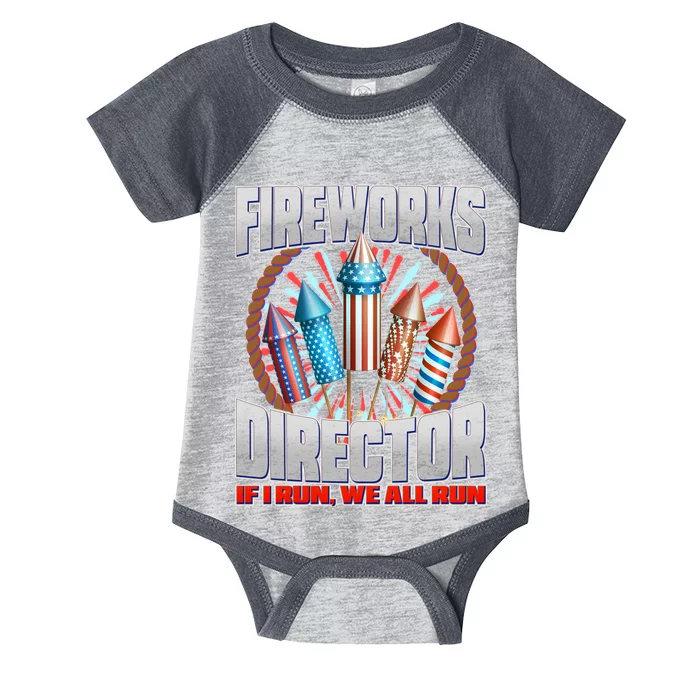 Fireworks Director If I Run, We All Run Infant Baby Jersey Bodysuit