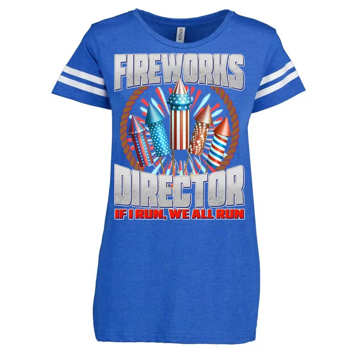 Fireworks Director If I Run, We All Run Enza Ladies Jersey Football T-Shirt