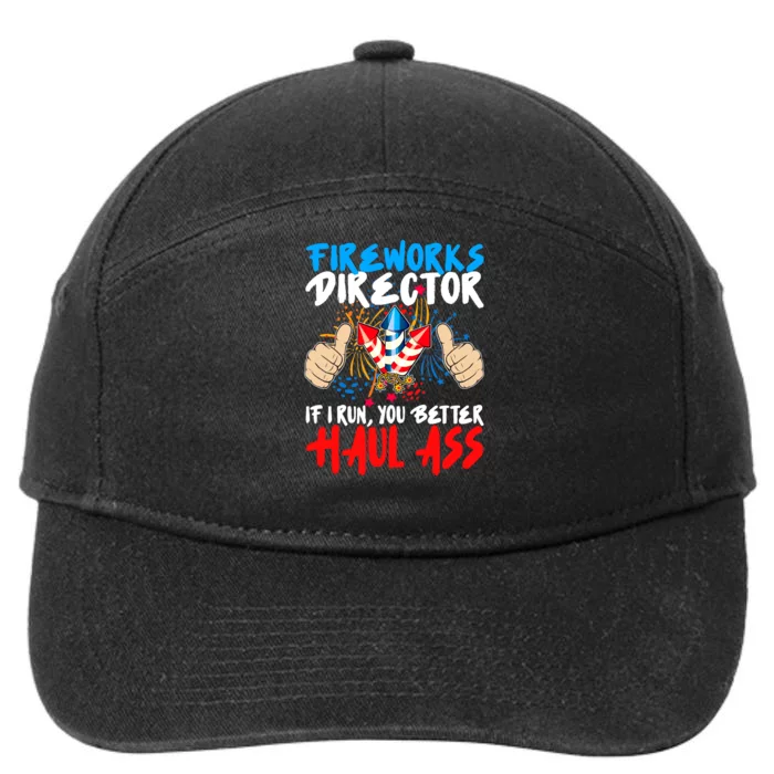 Fireworks Director If I Run You Better Haul Ass 7-Panel Snapback Hat